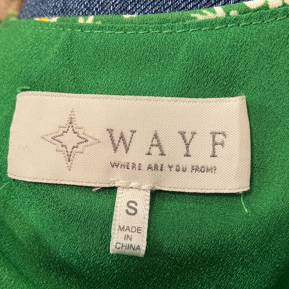 Wayf Green Floral Wraparound Dainty Ruffled Blouse - Picture 6 of 8